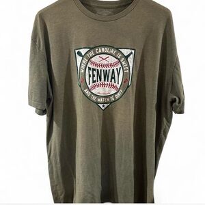 Vintage Men’s MLB Fenway Red Sox Olive Green T-Shirt Size 2XL